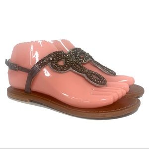 STEVE MADDEN Goldrush Studded Thong Sandals